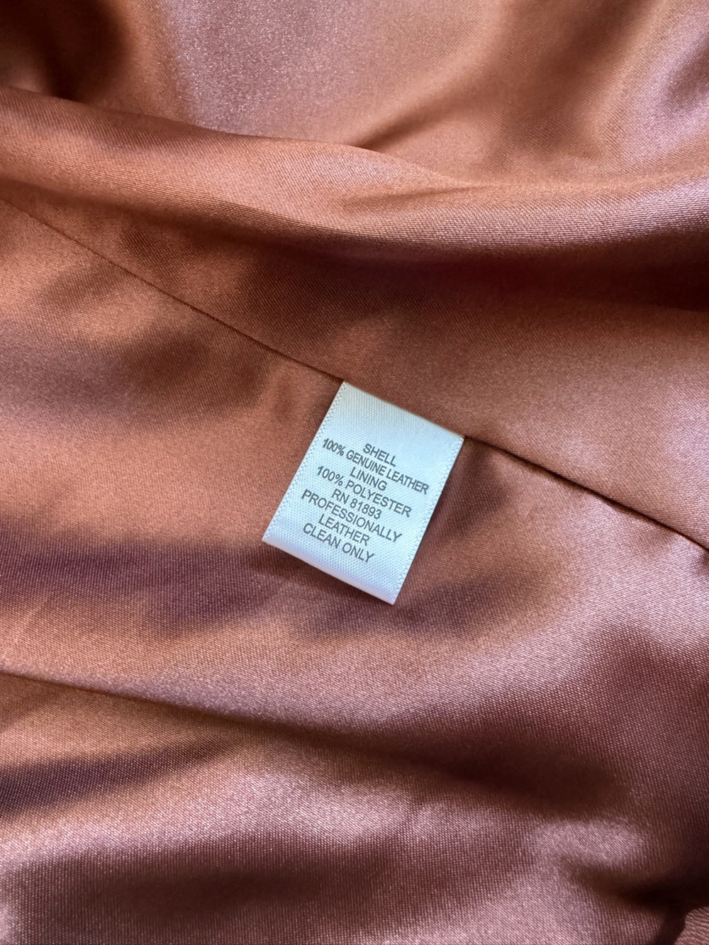 Denim & Company Leather Cognac Brown Tan Moto Jacket SZ S - Picture 9 of 11